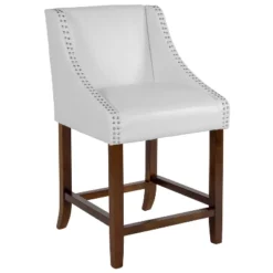 Flash Furniture Carmel Series 24" High Transitional Wood Counter Height Stool With Accent Nail Trim -Flash Furniture Sales Store GUEST 9316b685 6d48 4e5a 9407 7ab78c6d127c