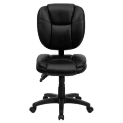 Multi-Functional Ergonomic Swivel Task Chair Black Leather - Flash Furniture -Flash Furniture Sales Store GUEST 93de9fbd 46dc 45e8 a120 9f89507d0426
