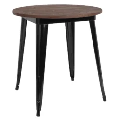 Flash Furniture 30" Round Metal Indoor Table With Rustic Wood Top -Flash Furniture Sales Store GUEST 94c75587 eff9 48e5 b4ce 385426df8af9
