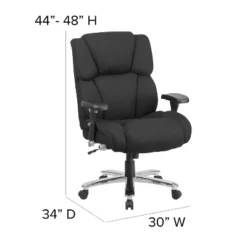Flash Furniture HERCULES Series 24/7 Intensive Use Big & Tall 400 Lb. Rated Executive Swivel Ergonomic Office Chair With Lumbar Knob And Tufted Headrest & Back -Flash Furniture Sales Store GUEST 94ca7992 dc53 4efb bbbf 1a4a394b3a14