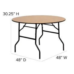 Flash Furniture 4-Foot Round Wood Folding Banquet Table With Clear Coated Finished Top -Flash Furniture Sales Store GUEST 94e05190 bee7 445b 9402 52080c500318