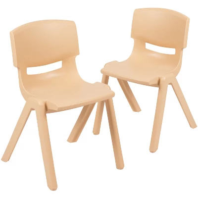 Flash Furniture 2 Pack Plastic Stackable School Chair With 13.25" Seat Height 1 Flash Furniture 2 Pack Plastic Stackable School Chair With 13.25" Seat Height