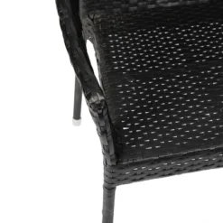 Flash Furniture Ethan Set Of 4 Commercial Grade Stacking Patio Chairs, All Weather PE Rattan Wicker Patio Dining Chairs -Flash Furniture Sales Store GUEST 969b42ec b09b 4ee9 9975 503b762186e9 2
