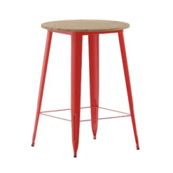 Flash Furniture Declan Commercial Indoor/Outdoor Bar Top Table, 30" Round All Weather Poly Resin Top With Steel Base -Flash Furniture Sales Store GUEST 97092c0c ca2f 4568 8643 b51199b31e73