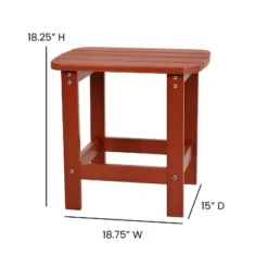 Flash Furniture Charlestown All-Weather Poly Resin Wood Commercial Grade Adirondack Side Table -Flash Furniture Sales Store GUEST 9a0ccbea af0a 424a a200 d58eca6c8716
