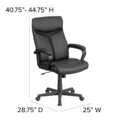 Flash Furniture Raya High Back Black LeatherSoft Executive Swivel Office Chair With Slight Mesh Accent And Arms -Flash Furniture Sales Store GUEST 9a312695 dc0b 499b ad7a 34a080dc3e96