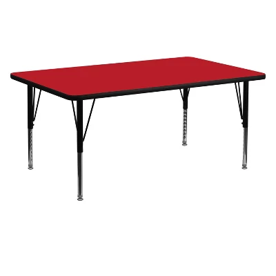 Flash Furniture 24''W X 60''L Rectangular HP Laminate Activity Table - Height Adjustable Short Legs 4 Flash Furniture 24''W X 60''L Rectangular HP Laminate Activity Table - Height Adjustable Short Legs - Image 4