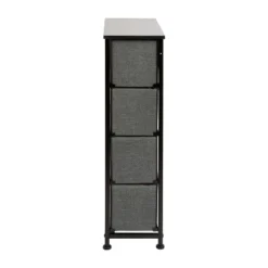 Flash Furniture 4 Drawer Slim Wood Top Cast Iron Frame Vertical Storage Dresser With Easy Pull Fabric Drawers -Flash Furniture Sales Store GUEST 9b4a8350 04fe 4035 9430 5ed612c7e2c2