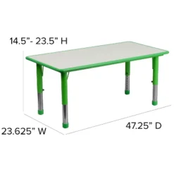 Flash Furniture 23.625"W X 47.25"L Rectangular Plastic Height Adjustable Activity Table -Flash Furniture Sales Store GUEST 9b9263b2 48d1 4b18 bf7c 6f3aadaeb227