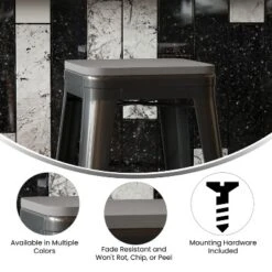 Flash Furniture Perry Poly Resin Wood Square Seat With Rounded Edges For Colorful Metal Barstools -Flash Furniture Sales Store GUEST 9ba3e6b0 16e2 4dfe a39f 5615fdb2a386