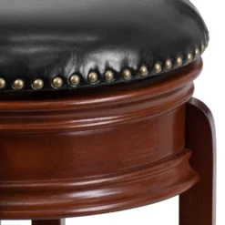 Flash Furniture 24'' High Backless Wood Counter Height Stool With Carved Apron And LeatherSoftSoft Swivel Seat -Flash Furniture Sales Store GUEST 9bc1eac5 f346 4077 a43e e7456e51922c