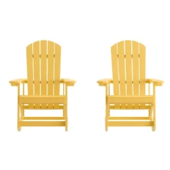 Flash Furniture Savannah All-Weather Poly Resin Wood Adirondack Rocking Chair With Rust Resistant Stainless Steel Hardware - Set Of 2 -Flash Furniture Sales Store GUEST 9bf83807 02d3 4f0a 9a44 80f4547e5fda