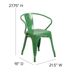Flash Furniture Luna Commercial Grade Metal Indoor-Outdoor Stack Chair With Arms, All-Weather Polystyrene Seat And Vertical Slat Back -Flash Furniture Sales Store GUEST 9bfac235 725e 493d 9d27 d4f7b9c090b9