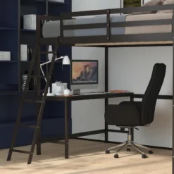 Flash Furniture Riley Loft Bed Frame With Desk, Wooden Bed Frame With Protective Guard Rails & Ladder For Kids And Teens -Flash Furniture Sales Store GUEST 9ca1f9bc a9a7 47f0 a4c8 6a9806d4eec2