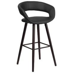 Flash Furniture Brynn Series 29'' High Contemporary Vinyl Rounded Back Barstool With Cappuccino Wood Frame -Flash Furniture Sales Store GUEST 9d17850d cccc 4a43 b121 13e117bb840e
