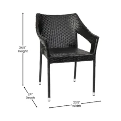 Flash Furniture Ethan Set Of 2 Commercial Grade Stacking Patio Chairs, All Weather PE Rattan Wicker Patio Dining Chairs -Flash Furniture Sales Store GUEST 9d28be76 6bfb 4d7e 957f 7d26409a3ec8 1