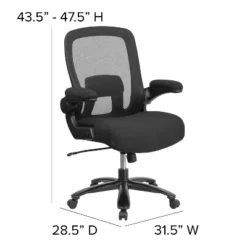Flash Furniture HERCULES Series Big & Tall 500 Lb. Rated Mesh Executive Swivel Ergonomic Office Chair With Adjustable Lumbar 13 Flash Furniture HERCULES Series Big & Tall 500 Lb. Rated Mesh Executive Swivel Ergonomic Office Chair With Adjustable Lumbar -Flash Furniture Sales Store GUEST 9d7f6ac8 b628 4f28 b6e0 bfe0bef0d208