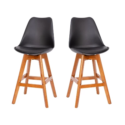 Flash Furniture Dana Set Of 2 Commercial Grade Modern Counter Stools With Cushioned Seat And Wooden Frame 11 Flash Furniture Dana Set Of 2 Commercial Grade Modern Counter Stools With Cushioned Seat And Wooden Frame - Image 11