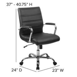 Flash Furniture 48" Wide Black Electric Height Adjustable Standing Desk With Mid-Back Black LeatherSoft And Chrome Executive Swivel Office Chair -Flash Furniture Sales Store GUEST a285ece2 ca14 4784 9006 6ed38d1e3da8