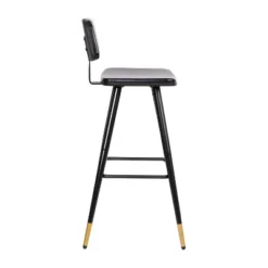 Flash Furniture Kora Commercial Grade Low Back Barstools-LeatherSoft Upholstery-Iron Frame-Integrated Footrest-Gold Tipped Legs-Set Of 2 -Flash Furniture Sales Store GUEST a31bbf9b 43c5 4c4b 9691 3ae6b0977cf0