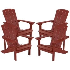 Flash Furniture Set Of 4 Charlestown All-Weather Poly Resin Wood Adirondack Chairs -Flash Furniture Sales Store GUEST a3b34a2e 2beb 49d6 9c4e a54296caba7f