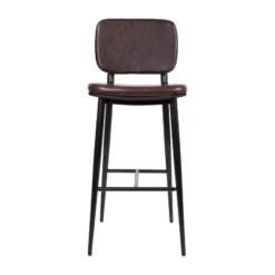 Flash Furniture Kenzie Commercial Grade Mid-Back Barstools - LeatherSoft Upholstery - Iron Frame With Integrated Footrest - Set Of 2 -Flash Furniture Sales Store GUEST a3fbee5f a614 4817 a2d9 060bab3757a6