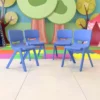Flash Furniture 4 Pack Blue Plastic Stackable School Chair With 15.5'' Seat Height