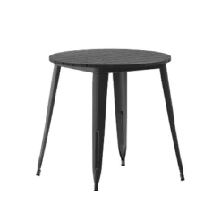 Flash Furniture Declan Commercial Grade Indoor/Outdoor Dining Table, 30" Round All Weather Poly Resin Top With Steel Base -Flash Furniture Sales Store GUEST a554c032 ab21 4016 90f4 7cb811acd744