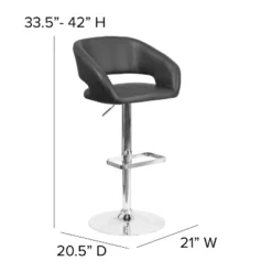 Flash Furniture Contemporary Vinyl Adjustable Height Barstool With Rounded Mid-Back -Flash Furniture Sales Store GUEST a5e8593f e96c 4e4c 9449 6a0e2a069cb1