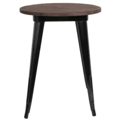 Flash Furniture 24" Round Metal Indoor Table With Rustic Wood Top -Flash Furniture Sales Store GUEST a66e2e36 a4be 4d6a b1e6 f50896baeec1