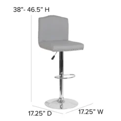 Flash Furniture Bellagio Contemporary Adjustable Height Crown Back Barstool With Accent Nail Trim -Flash Furniture Sales Store GUEST a6a51068 ab1a 4d3e a5e1 089bd15c0319