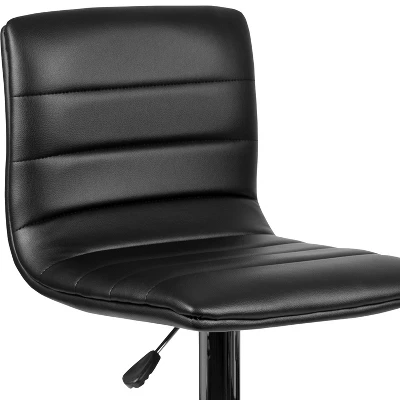 Flash Furniture Modern Vinyl Adjustable Height Barstool With Horizontal Stitch Back 6 Flash Furniture Modern Vinyl Adjustable Height Barstool With Horizontal Stitch Back - Image 6