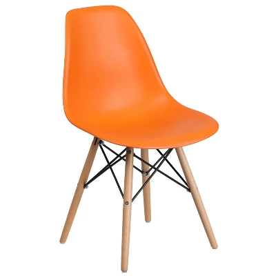 Flash Furniture Elon Series Plastic Chair With Wooden Legs 13 Flash Furniture Elon Series Plastic Chair With Wooden Legs - Image 13