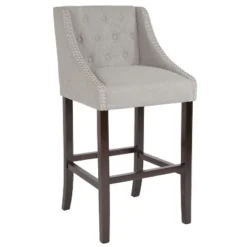 Flash Furniture Carmel Series 30" High Transitional Tufted Walnut Barstool With Accent Nail Trim 24 Flash Furniture Carmel Series 30" High Transitional Tufted Walnut Barstool With Accent Nail Trim -Flash Furniture Sales Store GUEST a7bf7d07 1e0c 4422 9eae 4247b35982a3