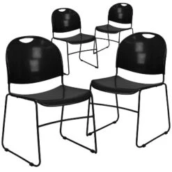 Flash Furniture 4 Pack HERCULES Series 880 Lb. Capacity Ultra-Compact Stack Chair With Metal Frame -Flash Furniture Sales Store GUEST a7d1a03e a25b 43e3 8778 0b0554d74c35