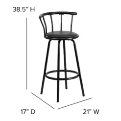 Flash Furniture Crown Back Black Metal Barstool With Black Vinyl Swivel Seat 14 Flash Furniture Crown Back Black Metal Barstool With Black Vinyl Swivel Seat -Flash Furniture Sales Store GUEST a7f35770 01ed 43cd a38f f02f0647ffed