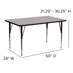 Flash Furniture 24''W X 60''L Rectangular HP Laminate Activity Table - Standard Height Adjustable Legs -Flash Furniture Sales Store GUEST a81ff4f6 1c9d 49a0 98e4 9c39e61169ce