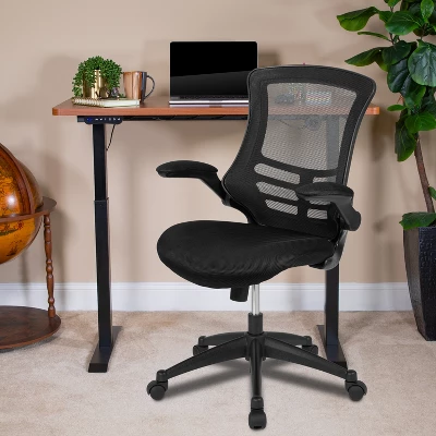 Flash Furniture 48"W X 24"D Electric Height Adjustable Standing Desk With Mesh Swivel Ergonomic Task Office Chair 1 Flash Furniture 48"W X 24"D Electric Height Adjustable Standing Desk With Mesh Swivel Ergonomic Task Office Chair