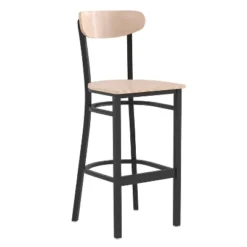 Flash Furniture Wright Commercial Grade Barstool With 500 LB. Capacity Steel Frame, Solid Wood Seat, And Boomerang Back -Flash Furniture Sales Store GUEST a9812bb4 63dc 425e 92b6 165bd9815e65