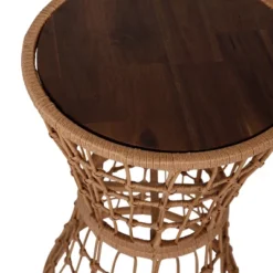 Flash Furniture Devon Indoor/Outdoor Natural Finish Rattan Rope Table With Acacia Wood Top, Fade And Weather Resistant -Flash Furniture Sales Store GUEST ab5199b8 42c4 4fd7 b34a e8de37727fd6