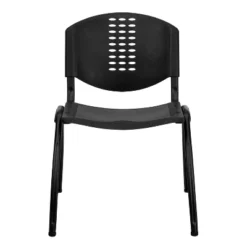 Flash Furniture HERCULES Series 880 Lb. Capacity Black Plastic Stack Chair With Oval Cutout Back And Black Frame -Flash Furniture Sales Store GUEST abdff176 7afb 44f1 b550 01fab094f64a
