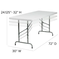 Flash Furniture 6-Foot Height Adjustable Granite White Plastic Folding Table -Flash Furniture Sales Store GUEST ad82a603 a0c5 4a80 b91c 397c7dec627b