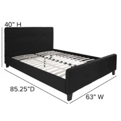 Flash Furniture Tribeca Queen Size Tufted Upholstered Platform Bed In Black Fabric 9 Flash Furniture Tribeca Queen Size Tufted Upholstered Platform Bed In Black Fabric -Flash Furniture Sales Store GUEST ae91443a 9404 4ed3 80b6 d47a08b8d186
