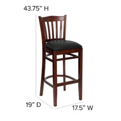 Flash Furniture Vertical Slat Back Wooden Restaurant Barstool -Flash Furniture Sales Store GUEST aec84f7c 5d08 4145 83bf 23e273e6b004