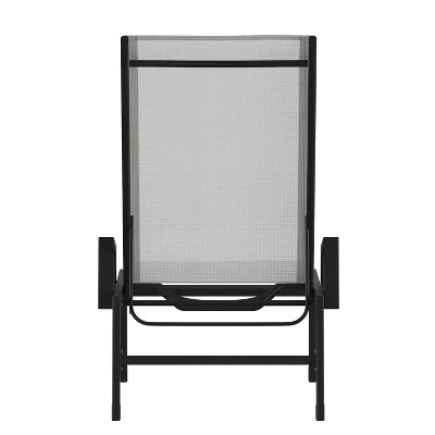 Flash Furniture Brazos Set Of 2 Adjustable Chaise Lounge Chairs With Arms, All-Weather Outdoor Five-Position Recliners 8 Flash Furniture Brazos Set Of 2 Adjustable Chaise Lounge Chairs With Arms, All-Weather Outdoor Five-Position Recliners - Image 8