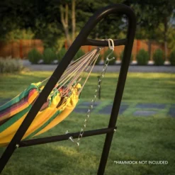 Flash Furniture All-Weather Heavy Duty Steel Hammock Stand For Hammocks 9-14 Feet Long - Black -Flash Furniture Sales Store GUEST af28e074 b3be 43bc b747 1463f87a1111