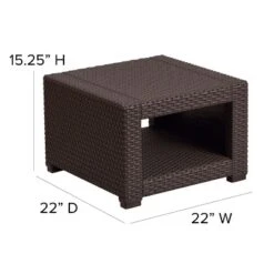Flash Furniture Chocolate Brown Faux Rattan End Table -Flash Furniture Sales Store GUEST b0f8f4f0 8fb3 4ca8 a905 46e7ceb61d7d
