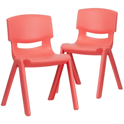 Flash Furniture 2 Pack Plastic Stackable School Chair With 13.25" Seat Height 12 Flash Furniture 2 Pack Plastic Stackable School Chair With 13.25" Seat Height - Image 12
