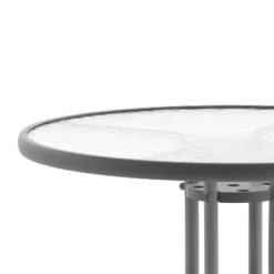 Flash Furniture Bellamy 31.5'' Silver Round Tempered Glass Metal Table -Flash Furniture Sales Store GUEST b7082b87 beb2 47cb a0a3 7608cb6b614c