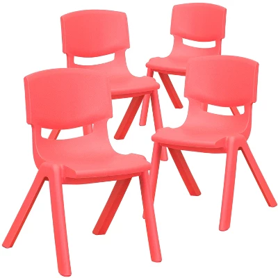 Flash Furniture 4 Pack Plastic Stackable School Chair With 12'' Seat Height 13 Flash Furniture 4 Pack Plastic Stackable School Chair With 12'' Seat Height - Image 13